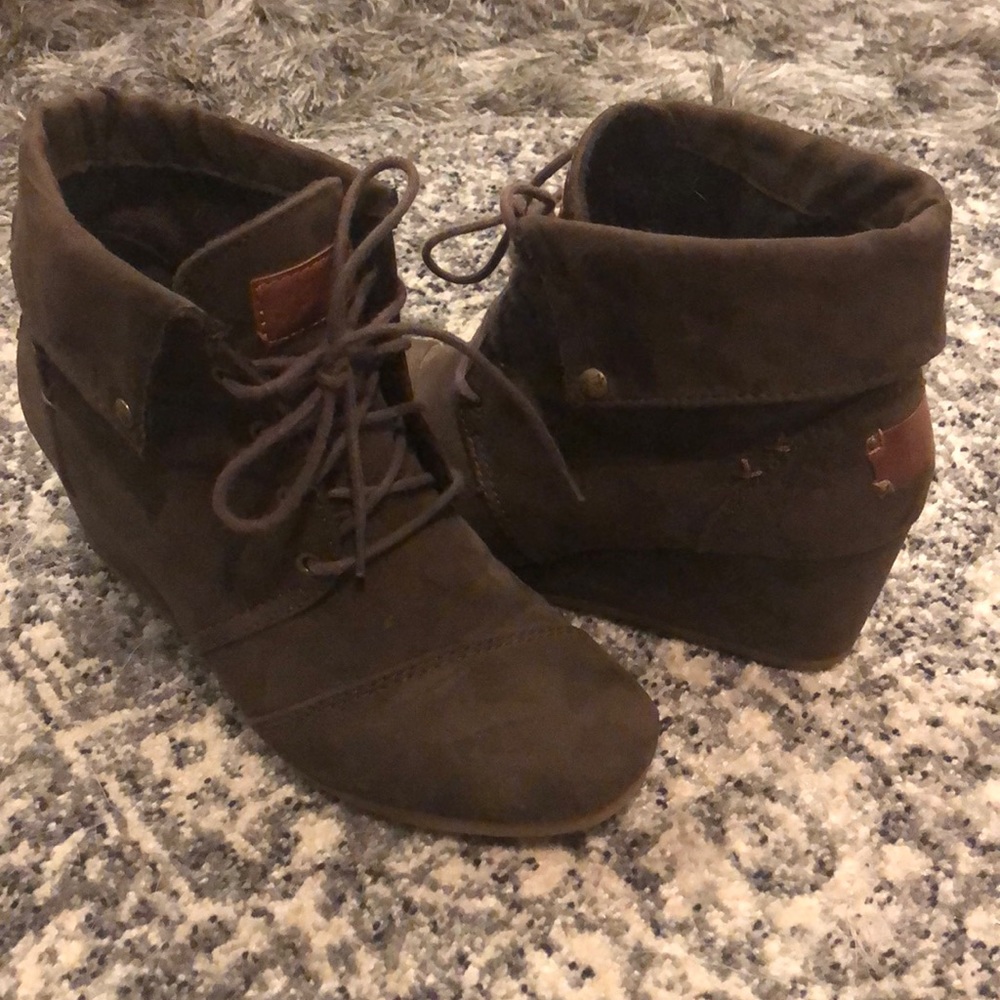 Mad Love Wedged Booties